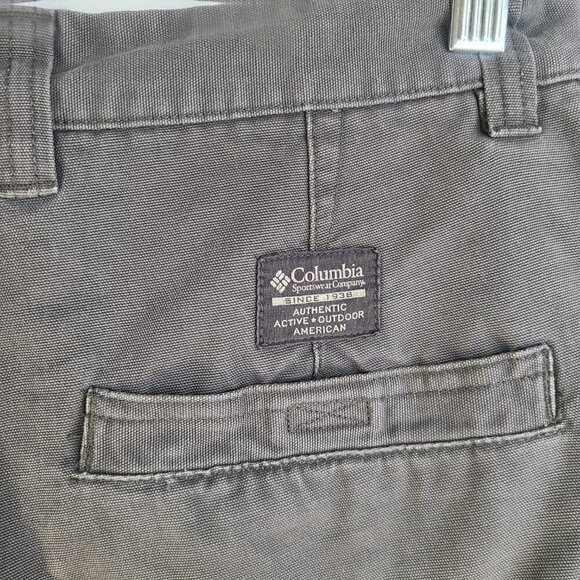 Columbia Rugged Outdoors Sportswear Canvas Pants Gray Mens 33 X 30 - Picture 7 of 8
